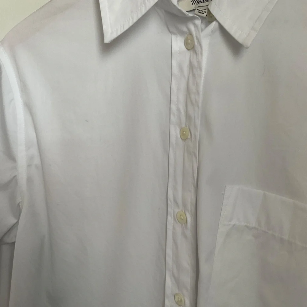 NWT Madewell White Relaxed Button-Up Shirt SZ Various - Picture 9 of 16